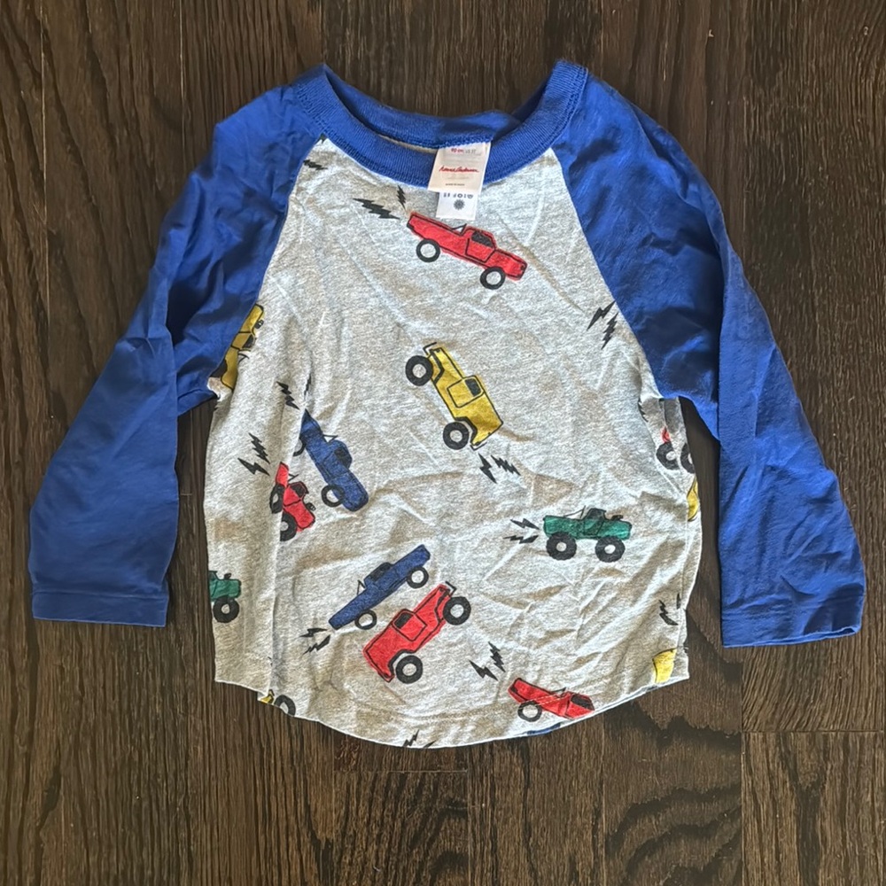 Kids' Car Print Raglan Shirt